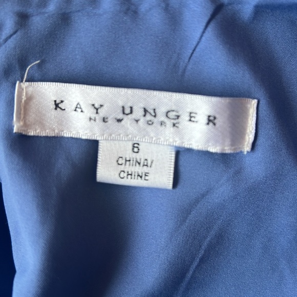 NEW Kay Unger NEW YORK Cecily V-Neck tie GOWN size 6 - Picture 8 of 9